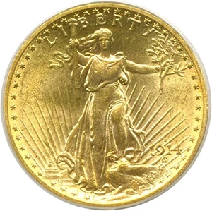 image for: 1914-S $20 PCGS MS63
