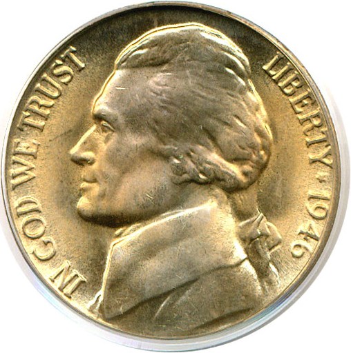 image for: 1946-D 5c  PCGS MS66 FS