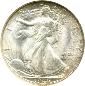 image for: 1946-S 50c NGC MS65