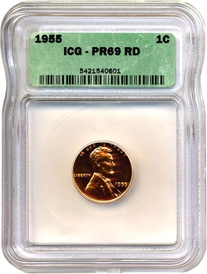 image for: 1955 1c ICG Proof 69 RD