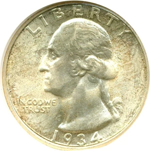 image for: 1934 25c ANACS MS65