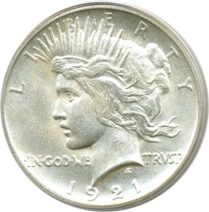 image for: 1921 $1 Peace PCGS MS64