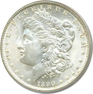 image for: 1890 $1 PCGS MS64