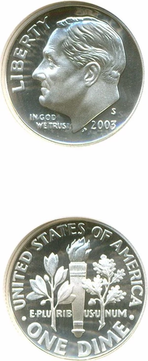 image for: 2003-S 10c Silver NGC Proof 70 UCameo