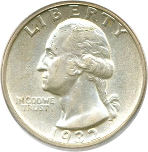 image for: 1932-D 25c PCGS AU50
