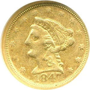 image for: 1847-O $2 1/2 NGC VF35