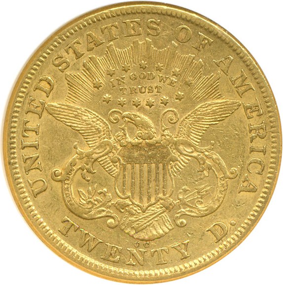image for: 1873-CC $20  NGC AU53 ex: Stohr Collection