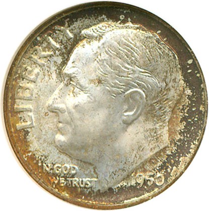 image for: 1950-S 10c  NGC MS67 