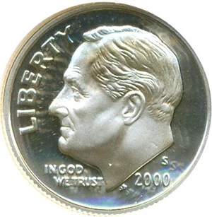 image for: 2000-S 10c Silver NGC Proof 69 UCameo