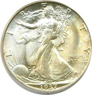 image for: 1937-S 50c PCGS MS66