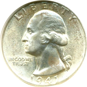 image for: 1941 25c ANACS MS65