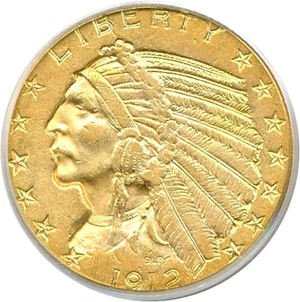 image for: 1912 $5 PCGS AU55