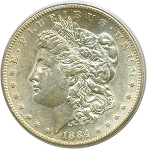 image for: 1884-S $1 PCGS AU55