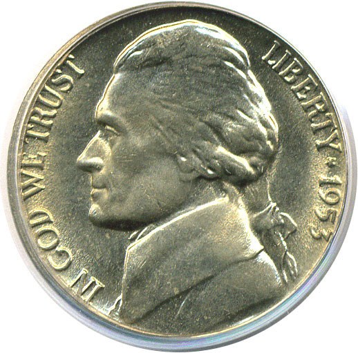 image for: 1953-D 5c  PCGS MS65 FS