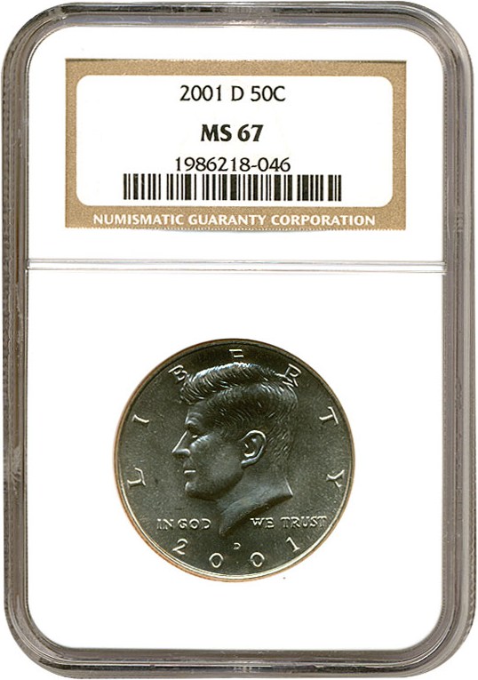 image for: 2001-D 50c  NGC MS67 