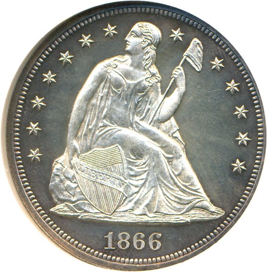 image for: 1866 $1 Motto NGC Proof 65 Cameo