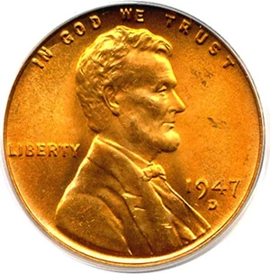 image for: 1947-D 1c PCGS MS66 RD