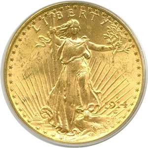 image for: 1914-S $20 PCGS MS63