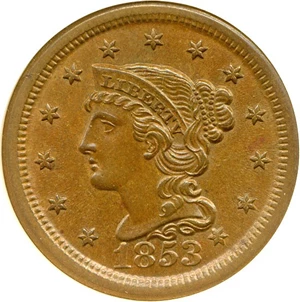 image for: 1853 1c NGC MS65 BN (N-3)