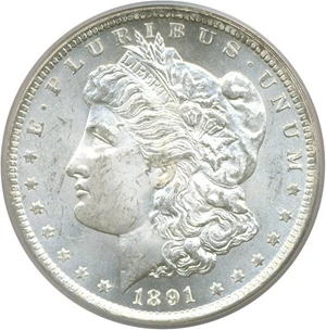 image for: 1891-CC $1 PCGS MS64