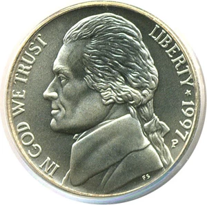 image for: 1997-P 5c SMS PCGS MS69 FS