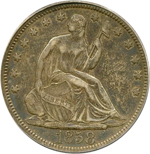 image for: 1858 50c PCGS XF40
