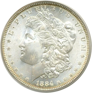 image for: 1884 $1 PCGS MS66