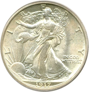 image for: 1917 50c PCGS MS64