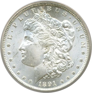 image for: 1891-CC $1 PCGS MS65