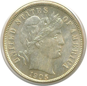 image for: 1905-S 10c PCGS MS64