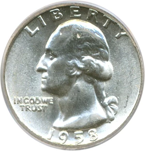image for: 1958 25c PCGS MS66