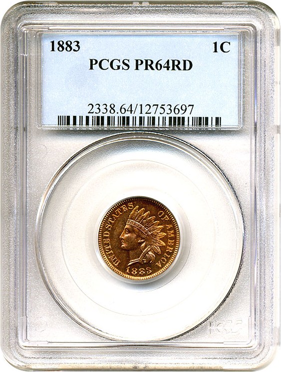 image for: 1883 1c  PCGS Proof 64 RD