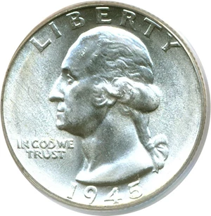 image for: 1945 25c PCGS MS66