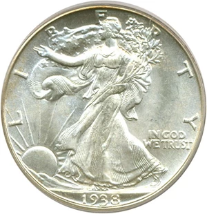 image for: 1938-D 50c PCGS MS66