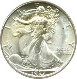 image for: 1937-S 50c PCGS MS65