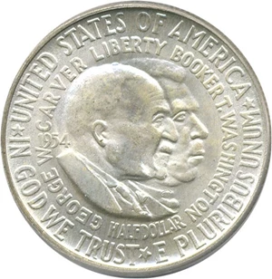 image for: 1954 50c Wash-Carver PCGS MS66