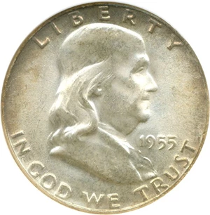 image for: 1955 50c ANACS MS64 FBL