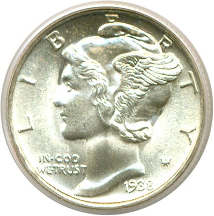 image for: 1938-S 10c  PCGS MS67 FB