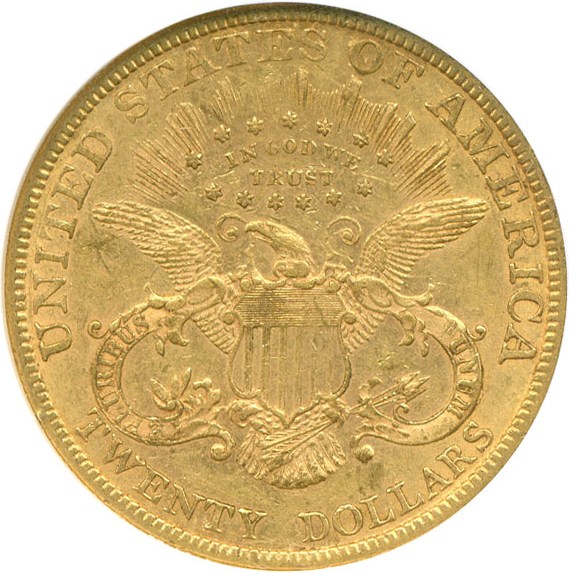 image for: 1880 $20  NGC AU55