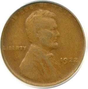 image for: 1922 no D 1c Strong Reverse PCGS XF40 BN