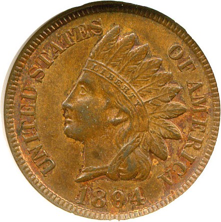 image for: 1894 1c  NGC MS62 BN