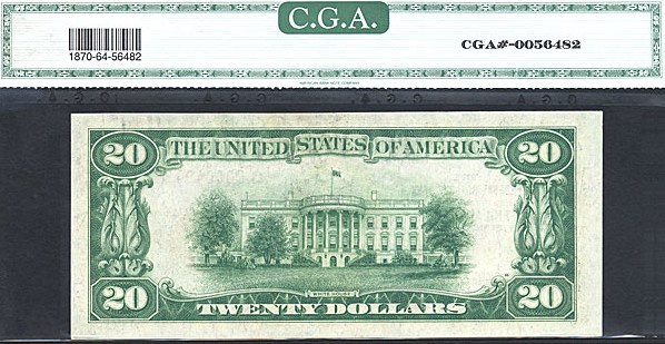 image for: Fr.1870C 1929 $20  CGA Choice CU64  [C00040738A]