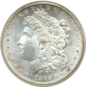 image for: 1885-S $1 PCGS MS64