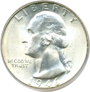 image for: 1946-S 25c PCGS MS66