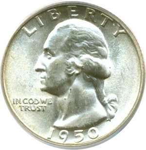 image for: 1950 25c PCGS MS66 ex: Omaha Bank Hoard