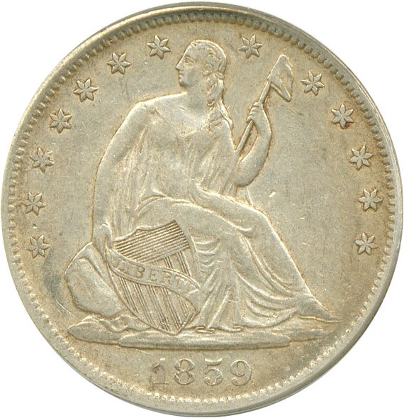 image for: 1859-O 50c  PCGS XF45 