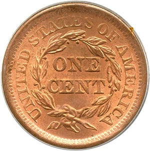 image for: 1850 1c PCGS MS64 RD