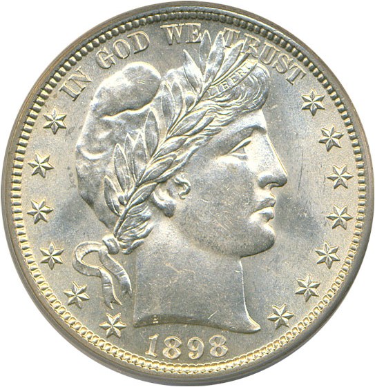 image for: 1898 50c  PCGS MS64
