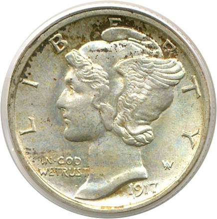 image for: 1917-S 10c  PCGS MS64