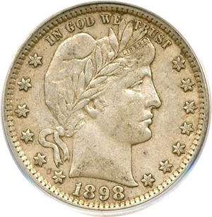 image for: 1898 25c PCGS XF45